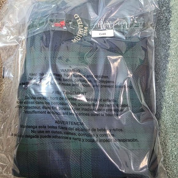 Jimmy Hume Muirfield 1744 Polo XXL Black Watch Plaid Golf Shirt Scotland - Picture 8 of 8